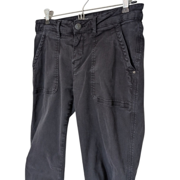 Mavi Ivy Slim Cargo Pants Grunge Y2K 00s Womens 29 Mid-Rise Black Twill Cotton - Picture 6 of 16